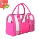 PVC Clear Handbags Shoulder Bag  With PU