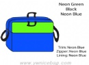 Neon color computer bags